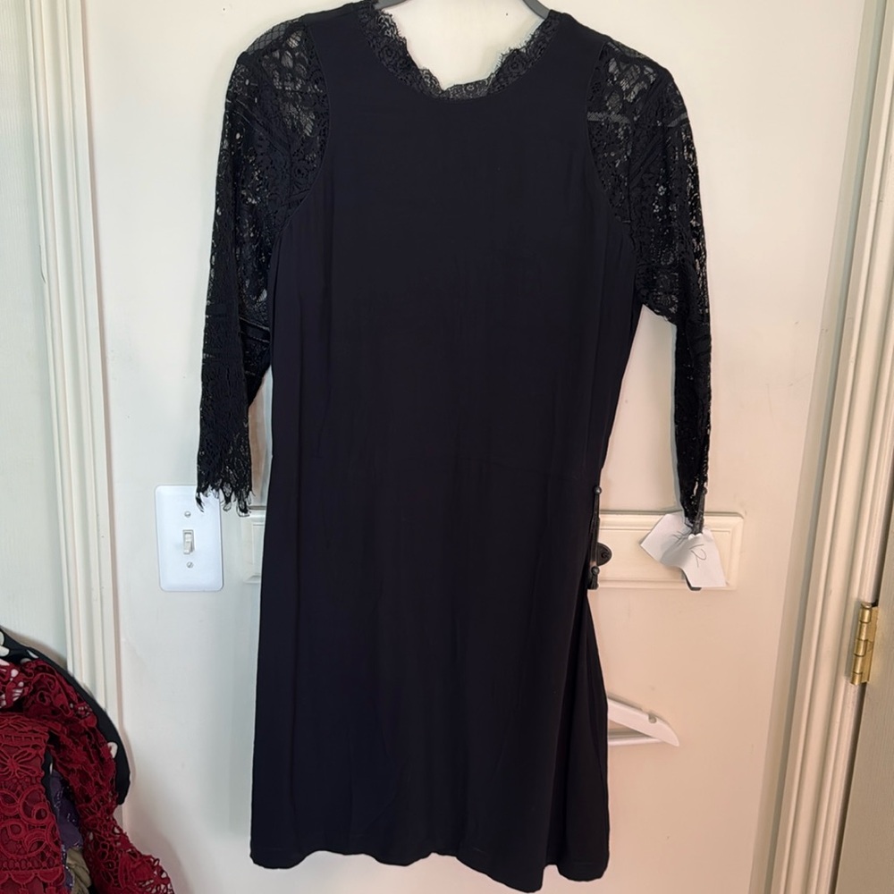 Abercrombie And Fitch Dress Black Sleeves Lace